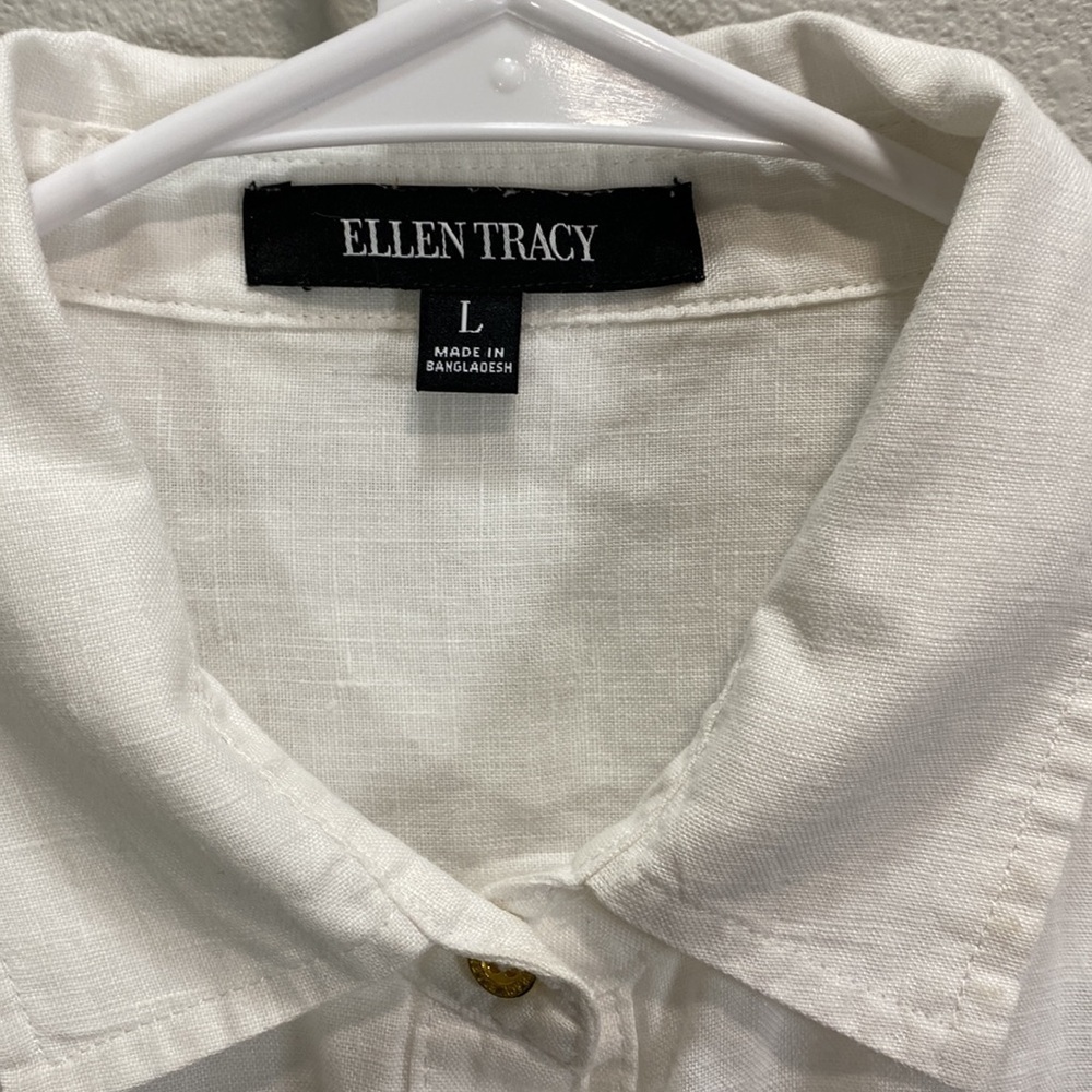 Ellen Tracy vintage linen‎ button up - Picture 2 of 9